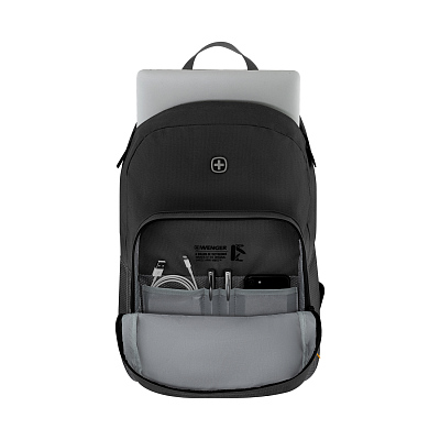 Рюкзак WENGER NEXT 23 Crango 16", чёрный, переработанный ПЭТ, 33х22х46 см, 25л