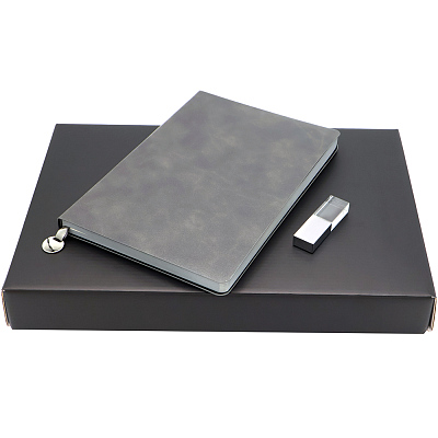 Подарочный набор ЗАМЕТЬ И ЗАПОМНИ, темно-серый (Тёмно-серый)