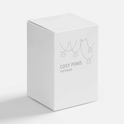 Гирлянда Cosy Poms, синяя