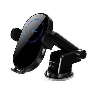 Автомобильный держатель для смартфона Nova 15W с функцией беспроводной зарядки (Чёрный)