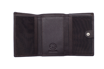 Мини-бумажник KLONDIKE Claim, натуральная кожа в коричневом цвете, 10,5 х 2 х 7,5 см