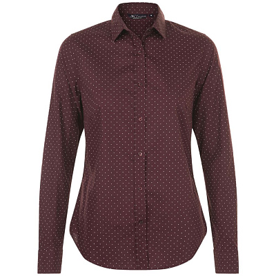 Рубашка женская Becker Women, белая с темно-синим (Бордовый)