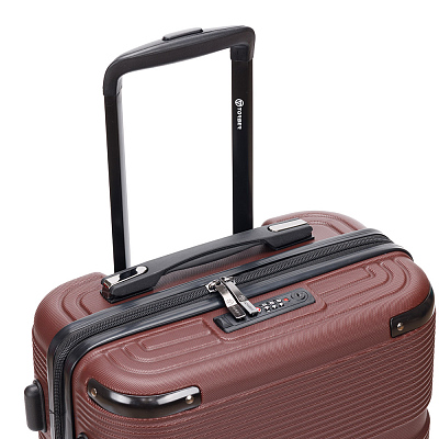 Чемодан TORBER Onego, бордовый, ABS-пластик, 59,5 х 39,5 х 24 см, 46 л
