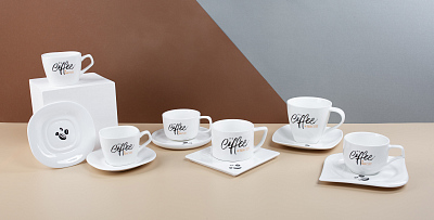 Чайная пара "Аура", белый