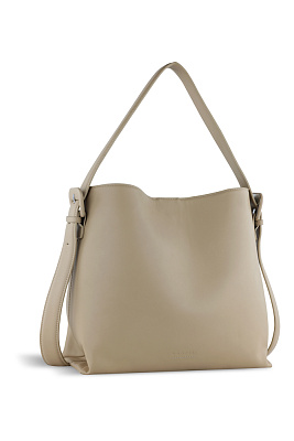 Сумка женская наплечная BUGATTI Luna, бежевая, полиуретан, 33,5 x 15 x 32 см (Бежевый)