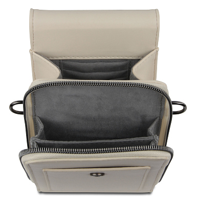 Сумка наплечная BUGATTI Almata, бежевая, полиуретан, 11х4х19 см