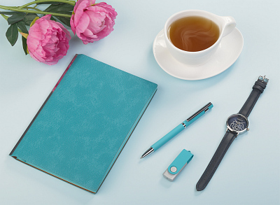 Блокнот "Венеция", формат А5, бирюзовый