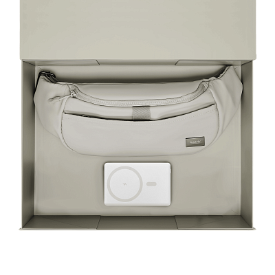 Подарочный набор Бостон (Boston), Атлантис (Atlantis), серый (поясная сумка, аккумулятор)