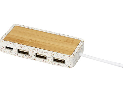 Хаб USB Type-C 2.0 Terrazzo (Натуральный)