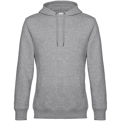 Толстовка с капюшоном унисекс King  (Серый меланж)