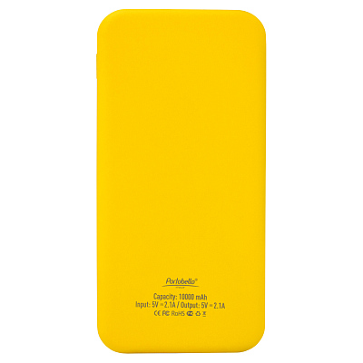 Внешний аккумулятор с подсветкой Люче (Luce) Lemoni 10000 mAh, желтый