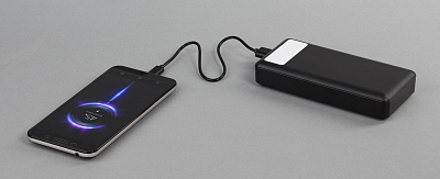 Зарядное устройство "Lumos Max" 20000 mAh с фонариком, черный