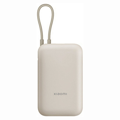 ПЗУ со встроенным кабелем Xiaomi Power Bank 10000  (Бежевый)