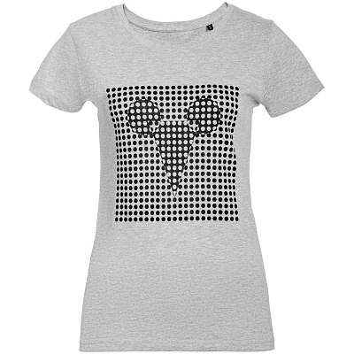 Футболка женская Optical Mouse  (Серый меланж)
