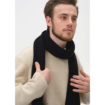 Шарф Форгес (Forges) вязаный, черный