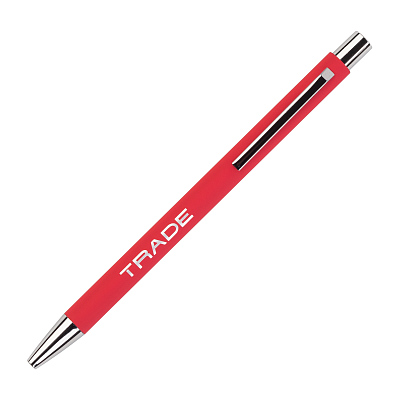 Ручка шариковая "Trade", покрытие soft touch, красный