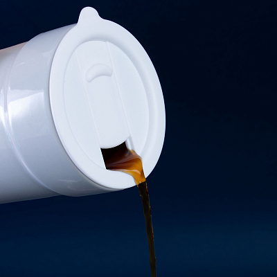 Кружка керамическая Silvia с силиконовой манжетой, белая