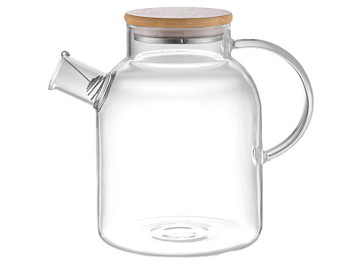 Стеклянный чайник с бамбуковой крышкой Sencha M