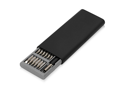 Отвертка с набором из 24 насадок Bits (Черный, серый)