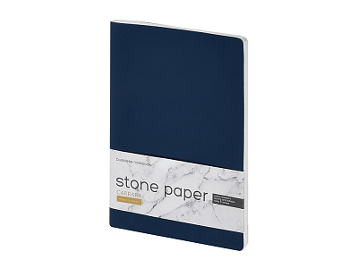 Тетрадь с каменной бумагой А5 Carrara (Тёмно-синий)