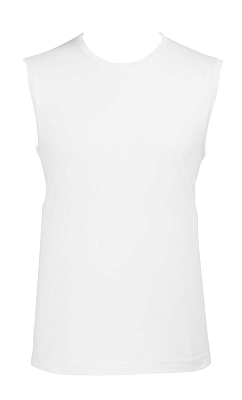 Футболка мужская без рукавов Jazzy 170, белая (Белый)