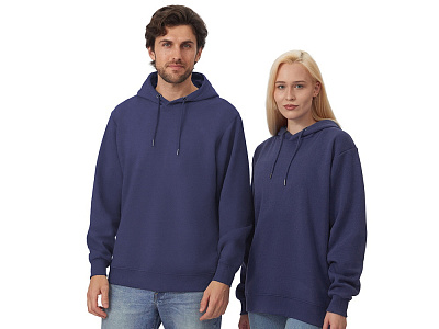 Толстовка с капюшоном оверсайз Lisbon унисекс (Тёмно-синий)