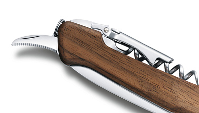 Нож перочинный VICTORINOX Wine Master, 130 мм, 6 функций, с фиксатором, рукоять из орехового дерева