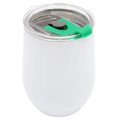 Термокружка с двойной стенкой Coffixx To Go, белая/зелёная (Белый/зеленый)