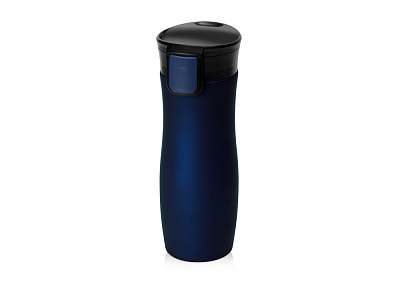 Вакуумная герметичная термокружка Streamline с покрытием soft-touch, тубус (Тёмно-синий)