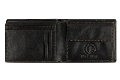 Бумажник KLONDIKE MOUNTAIN «Arthur», натуральная кожа в темно-коричневом цвете, 12,5 х 9,5 х 2,5 см