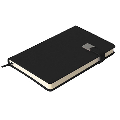 Ежедневник недатированный Spirit , формат А5, в линейку (Чёрный)