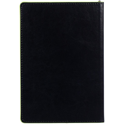Ежедневник Alanis, недатированный, черный с зеленым