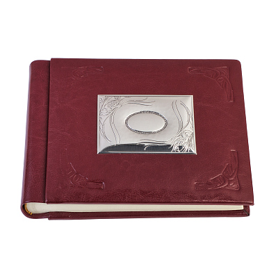 Фотоальбом "Модерн" 15х21  (Красный с серебристым)