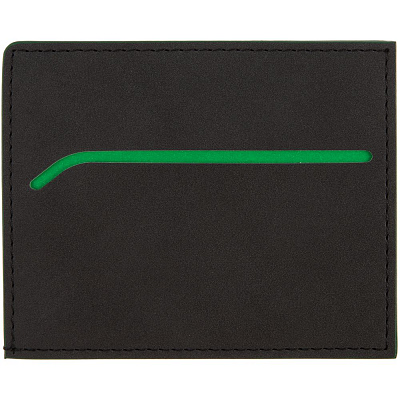 Картхолдер Multimo, черный с зеленым (Зеленый)