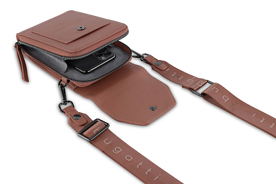 Сумка наплечная BUGATTI Almata, абрикосовая, полиуретан, 11х4х19 см