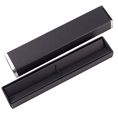 Коробка для ручки Cradle, чёрная с серебром (Чёрный/Серебряный)