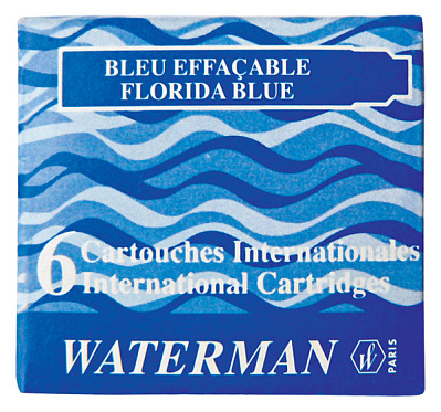 Синие чернильные картриджи WATERMAN Интернешнл. 6шт/уп