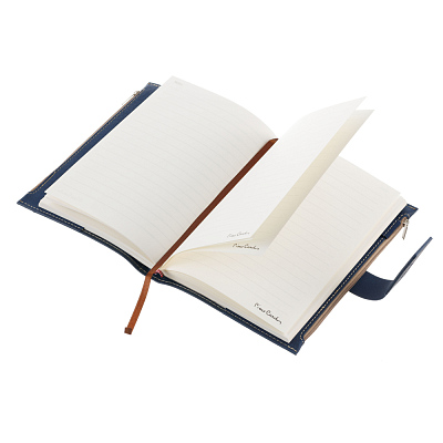 Записная книжка Pierre Cardin в обложке, синяя, 21,5 х 15,5, 3,5 см