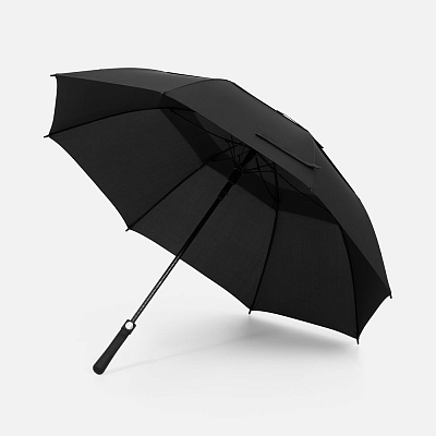 Зонт-трость Dome Double, черный (Чёрный)