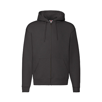 Толстовка с начесом PREMIUM HOODED SWEAT JACKET 280 (Чёрный)
