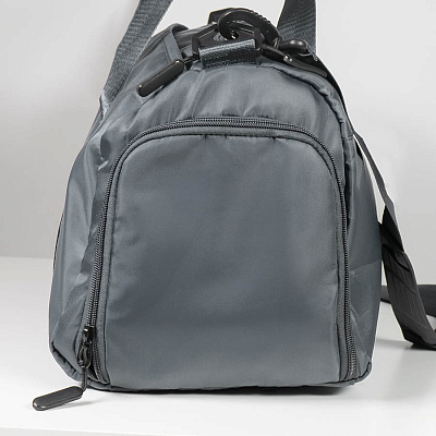 Сумка спортивная "Gym"; серая; 45х21х20 см;  из водостойкого материала.