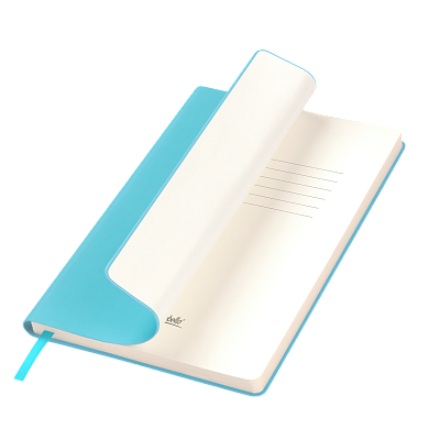 Ежедневник Спарк (Spark) недатированный, лазурный (с упаковкой, со стикерами) (Голубой, бежевый)