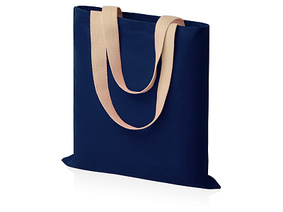 Сумка для шопинга Steady хлопковая с парусиновыми ручками, 260 г/м2 (Тёмно-синий)