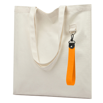 Сумка для покупок LUMISSA 325 г/м² с ремувкой, натуральный/оранжевый (Бежевый/оранжевый)