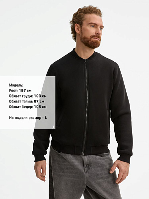 Бомбер унисекс Estado, черный