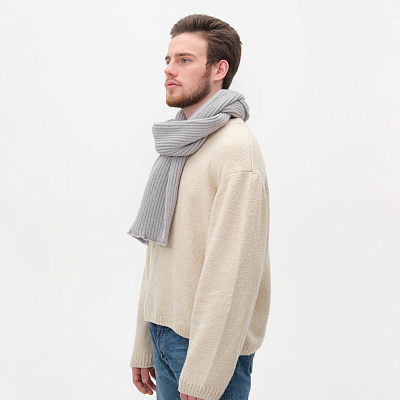 Шарф Форгес (Forges) вязаный, синий (Серый)