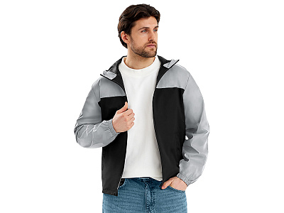 Ветровка светоотражающая Рефлектор гибрид (Светоотражающий/черный)