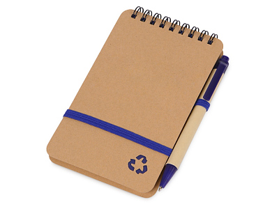 Блокнот Masai с шариковой ручкой (Бежевый, синий)