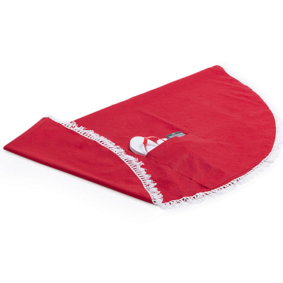 Пляжный плед HANS, d=150 см,  хлопок 100%, плотность 125 гр/м2 (Ярко-красный)