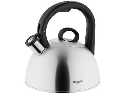 Чайник со свистком MARIKA, 2,5 л (Стальной, черный)